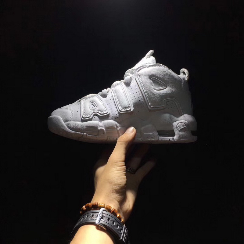 Authentic Nike Air More Uptempo Tripe White GS